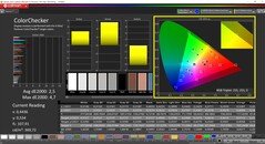 CalMAN ColorChecker (docelowa przestrzeń barw P3)