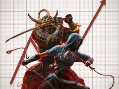 Wykres sprzedaży Assassin&#039;s Creed Shadows (źródło obrazu: Ubisoft, Freepik)