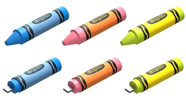 Pamięć flash USB-C SanDisk Crayola jest dostępna w trzech kolorach i trzech pojemnościach. (Źródło zdjęcia: SanDisk)