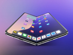 Nieoficjalny render rzekomego iPhone'a Fold, który ma korzystać z wyświetlacza dostarczonego przez Samsunga. (Źródło obrazu: 9to5Mac)