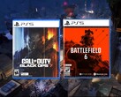 Zdjęcia pudełek detalicznych Call of Duty: Black Ops 7 i Battlefield 6 (źródło zdjęcia: Amazon, Activision z poprawkami)