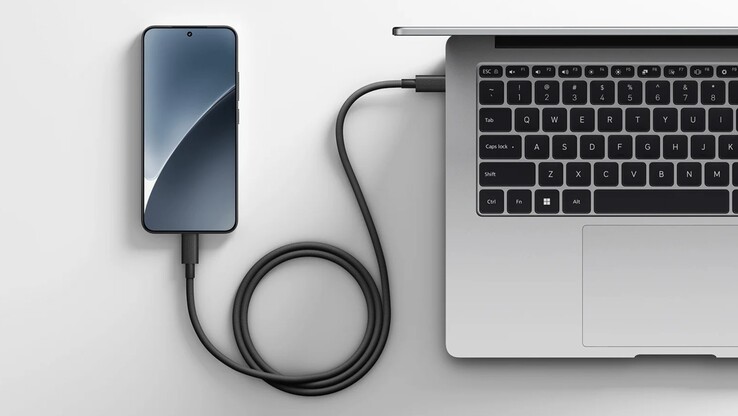 Kabel Xiaomi 6A High-Speed USB4 z oplotem USB-C do USB-C (1 m). (Źródło zdjęcia: Xiaomi)