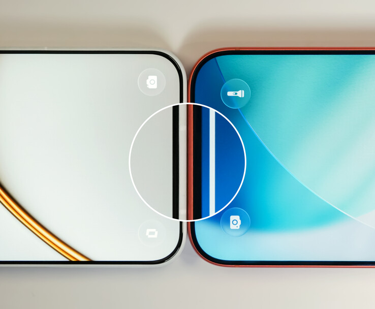 Porównanie ramki OnePlus 15T z bliska.