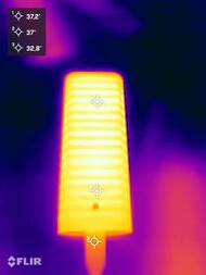 Nagrzewanie się podczas testu obciążeniowego (spód)