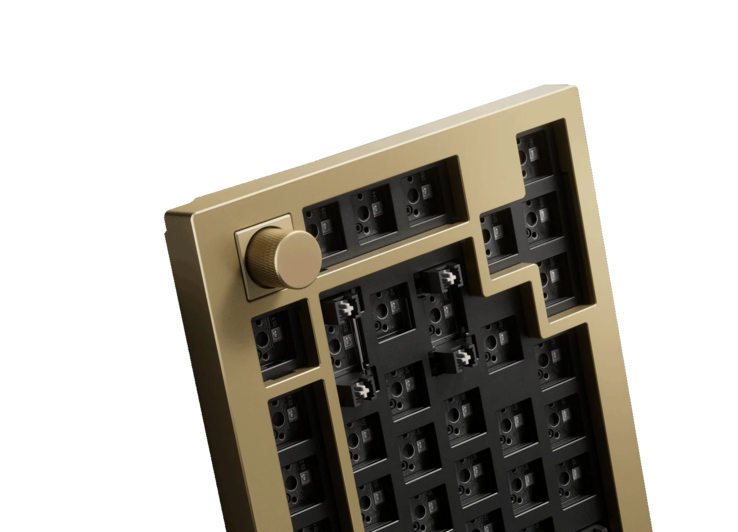 Keychron Q1 HE Copper Edition bez klawiszy i przełączników. (Źródło zdjęcia: Keychron)