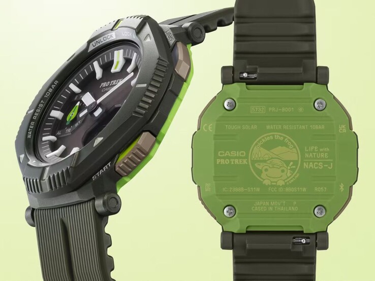 Zegarek Casio Pro Trek x The Nature Conservation Society of Japan x Pickles the Frog PRJ-B001NJ-3