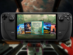 Pakiet Crafted Worlds wygaśnie 10 lutego. Na zdjęciu: Steam Deck ze zdjęciem okładki pakietu. (Źródło obrazu: Steam - edytowane)