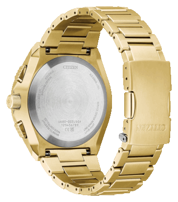 Widok z tyłu zegarka Citizen Promaster Skyhawk A-T JY8144-50E przedstawiający jego dekiel ze stali nierdzewnej z logo Promaster i Eco-Drive.