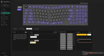 Opcje dostosowywania strefy Keychron Launcher RGB. 