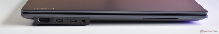 po lewej: HDMI, 2x Thunderbolt 4, gniazdo audio 3,5 mm