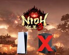 Logo Nioh 3 widoczne nad konsolami PS5 i Xbox