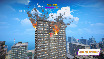 Nie chodzi tylko o przebijanie się - proszę ratować cywilów z płonących budynków i innych niebezpiecznych scenariuszy (Źródło obrazu: strona Steam Superhero Simulator)