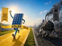 W maju 2026 r. energia słoneczna stanowiła 12,8% energii elektrycznej w Stanach Zjednoczonych, podczas gdy udział węgla wyniósł 12,2%.