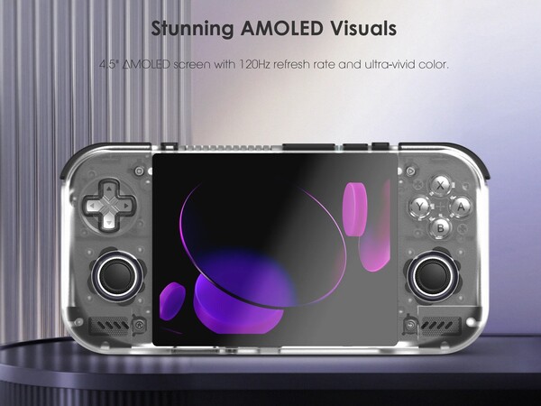 Retroid Pocket Nova jest wyposażony w wyświetlacz AMOLED o częstotliwości odświeżania 120 Hz i proporcjach 4:3.