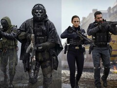 Ghost, kapitan Price oraz inne znaczące postacie występujące w grze Call of Duty: Modern Warfare 2.