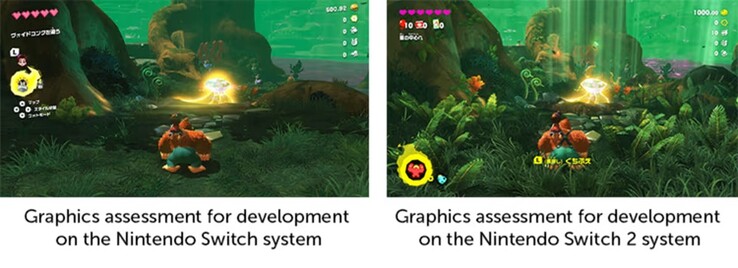 Porównanie Donkey Kong Bananza jako gry na Switch vs. Switch 2 (źródło obrazu: Nintendo of America)