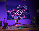 ROG Swift OLED PG32UCDMR wygląda bardzo podobnie do PG32UCDM, ten ostatni na zdjęciu. (Źródło zdjęcia: Asus)