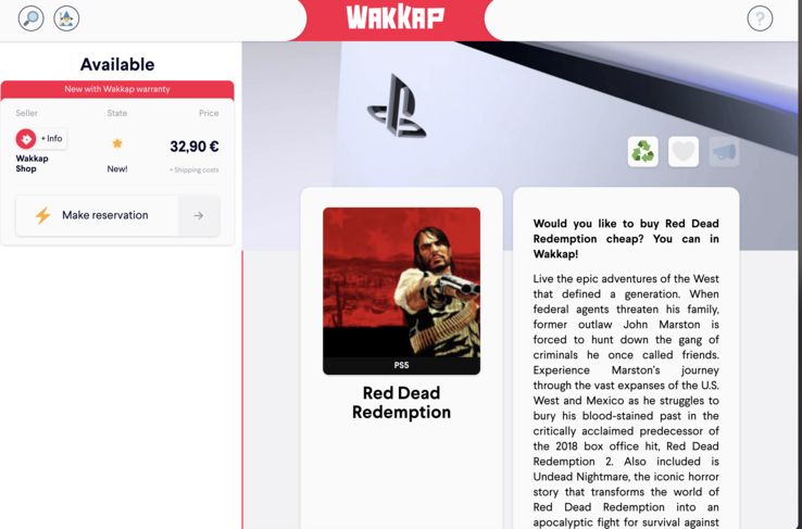 Lista Wakkap, pokazująca cenę 32,90 euro.