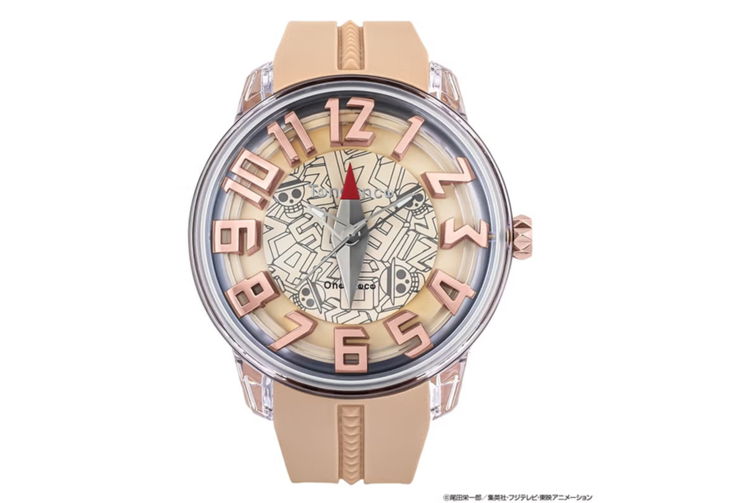 Zegarek Tendence One Piece Log Pose TY023009-P z wypukłym szkiełkiem i ruchomą centralną wskazówką.