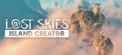 Baner promocyjny gry Lost Skies: Island Creator, przedstawiający pływające podniebne wyspy i starożytne ruiny zawieszone ponad chmurami (źródło obrazu: Bossa Studios via Steam)