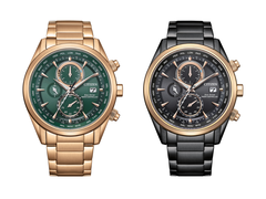 Od lewej do prawej: Citizen Eco-Drive AT8263-87X i AT8268-83E, oba przedstawione na białym tle. (Źródło zdjęcia: @plus9time na Instagramie)