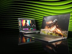 Zdjęcie promocyjne laptopów wyposażonych w układy GPU z serii RTX 50. (Źródło obrazu: Nvidia)