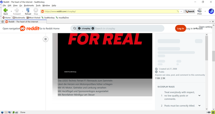 Wersja 2.53.22: Przyciski Reddit i posty z wieloma obrazami wyglądają okropnie (Źródło obrazu: Zrzut ekranu - Notebookcheck)