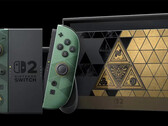 Na zdjęciu przedstawiono konsolę Switch 2 z limitowaną edycją gry „The Legend of Zelda: Ocarina of Time”.