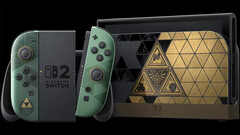 Na zdjęciu przedstawiono konsolę Switch 2 z limitowaną edycją gry „The Legend of Zelda: Ocarina of Time”.