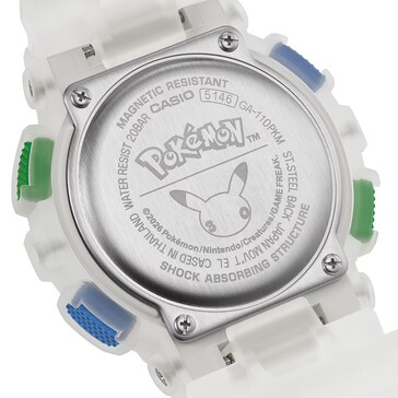 Tył koperty modelu GA-110PKM-7A z okazji 30. rocznicy Pokémon