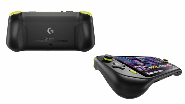 Czarna mysz Logitech G Cloud ma neonowożółte spusty i przyciski na ramionach. (Źródło obrazu: Logitech)