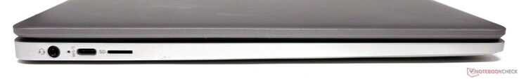 Po lewej: gniazdo combo audio 3,5 mm, USB 3.0 Type-C, czytnik kart microSD
