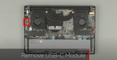 Wnętrze Lenovo ThinkPad P1 Gen 8 (źródło obrazu: kanał Lenovo Support YouTube).