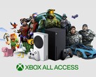 Baner Xbox All Access z pokazanymi konsolami Xbox