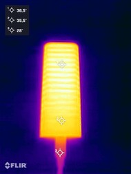 Gromadzenie się ciepła podczas testu obciążeniowego (górna strona)