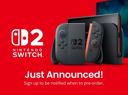 Baner przedsprzedażowy GameStop Switch 2 (źródło obrazu: GameStop)