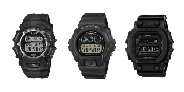 Od lewej do prawej: zegarki Casio G-Shock GW2310U-1, GW6900U-1 i GX56UBB-1
