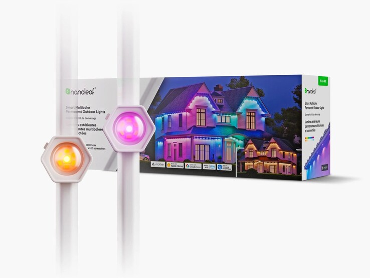 Nanoleaf Smart Multicolor Permanent Outdoor Lights w Europie. (Źródło zdjęcia: Nanoleaf)