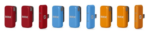 Røde Wireless Micro w kolorze czerwonym, niebieskim i pomarańczowym. (Źródło zdjęcia: Røde)