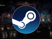 Obraz przedstawiający grę Darkest Dungeon i logo Steam na białym tle. 