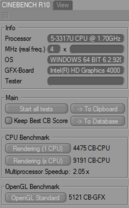 Cinebench R10, aplikacja 64-bitowa