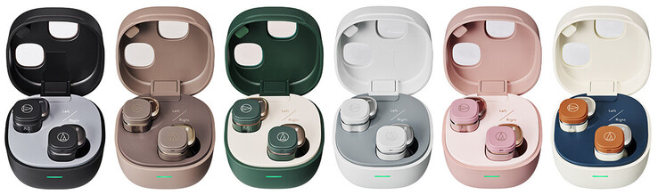 Słuchawki Audio-Technica ATH-SQ1TW2NC są dostępne w kolorze czarnym, cafe latte, leśnej zieleni, szarym, różowym lub białym camel.