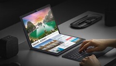 Rozmiar wyświetlacza ZenBook Fold może wkrótce zostać pobity przez Samsunga (obraz: Asus)