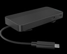 Stacja dokująca USB-C Dual Display Travel Dock może ładować laptopa z mocą do 100 W za pomocą kompatybilnego zasilacza. (Źródło zdjęcia: Lenovo)