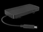 Stacja dokująca USB-C Dual Display Travel Dock może ładować laptopa z mocą do 100 W za pomocą kompatybilnego zasilacza. (Źródło zdjęcia: Lenovo)