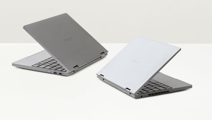 Laptop Tenku Note Pro AI charakteryzuje się eleganckim i minimalistycznym wyglądem i jest dostępny w kolorach srebrnym oraz ciemnoszarym