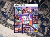Grafika pudełka GTA 6 na PS5 z widoczną wstępną klasyfikacją PEGI