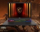 MSI Vector 16 HX AI waży około 2,7 kg (5,95 funta). (Źródło obrazu: MSI, Bethesda, edytowane)