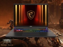 MSI Vector 16 HX AI waży około 2,7 kg (5,95 funta). (Źródło obrazu: MSI, Bethesda, edytowane)