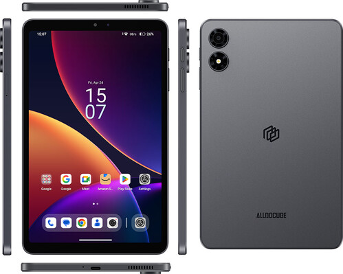 Urządzenie Alldocube iPlay 80 mini Pro przedstawione pod różnymi kątami